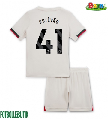 Chelsea Estevao Willian #41 Bortaställ Barn 2025-26 Kortärmad (+ Korta byxor)